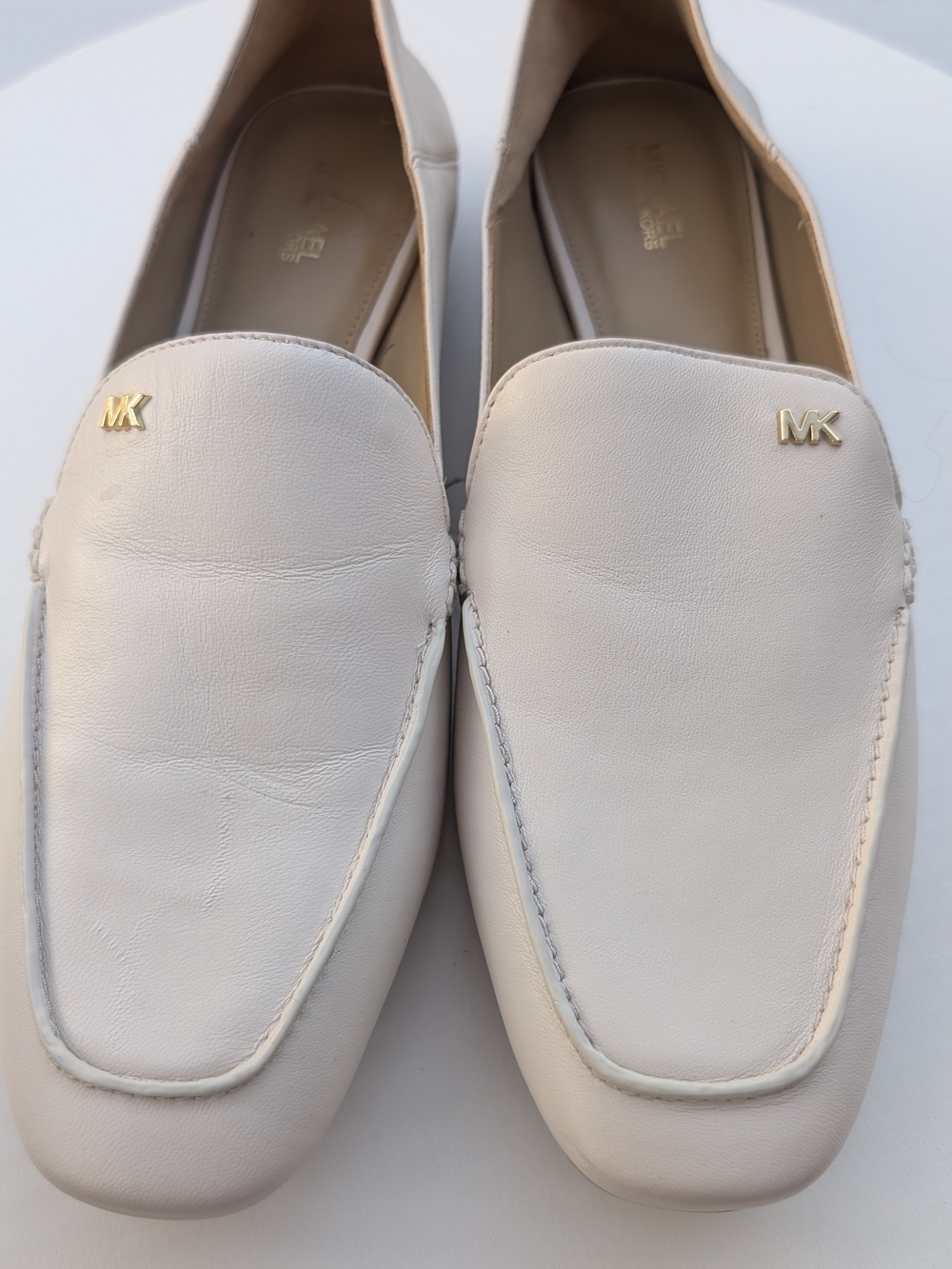 Michael Kors Cream Leather Loafers
